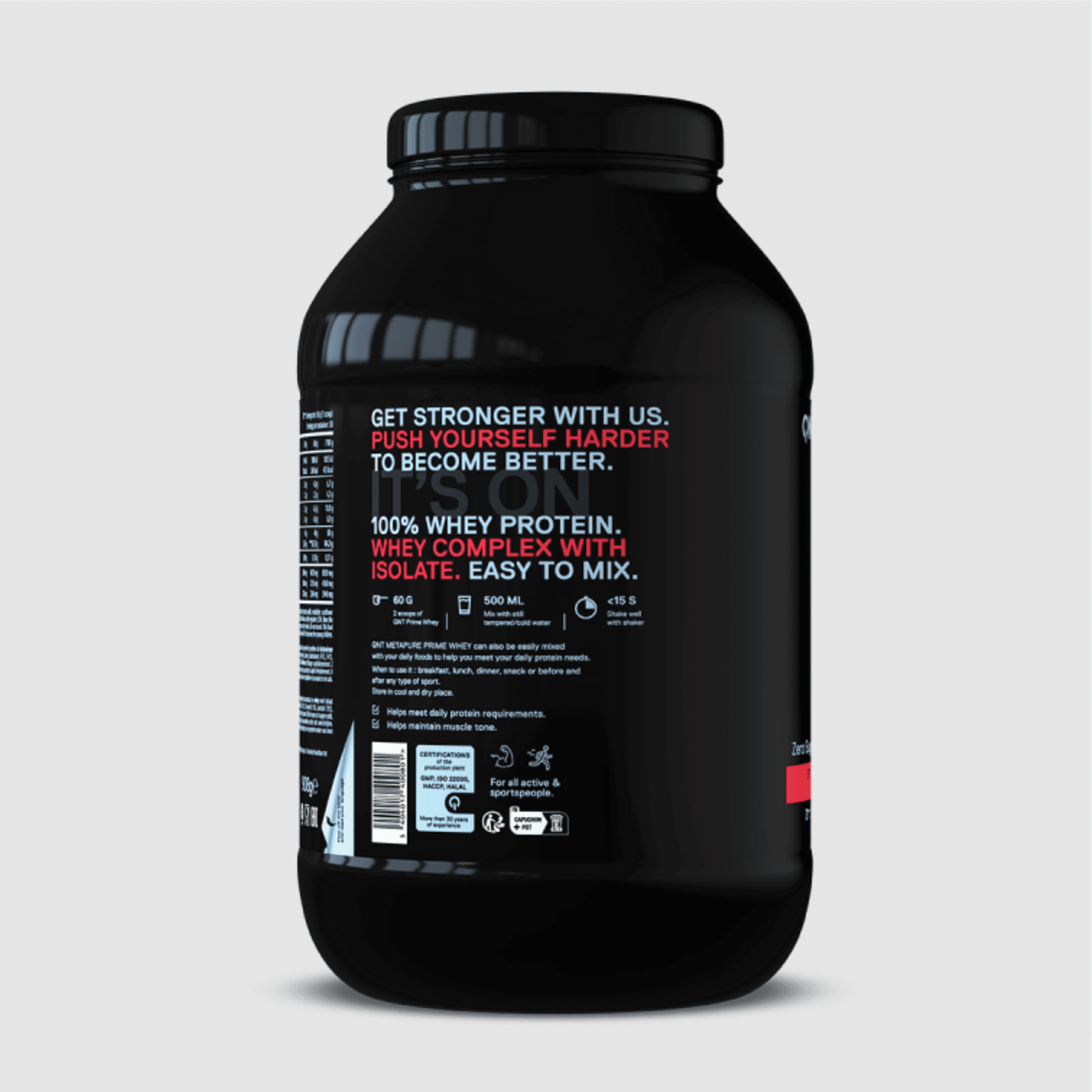 QNT PRIME WHEY PROTEIN Powder | 2000g | Multiple Flavors, 84% Protein, Low Sugar, High BCAA - QIMIA NUTRITION