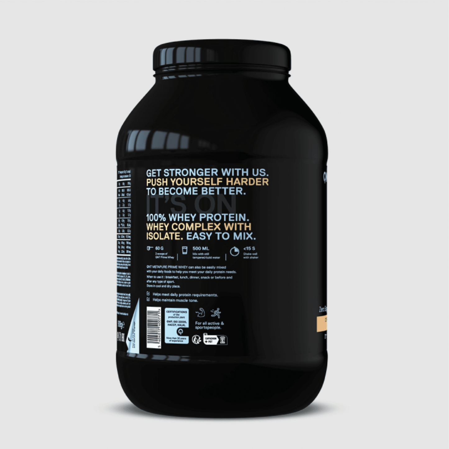 QNT PRIME WHEY PROTEIN Powder | 2000g | Multiple Flavors, 84% Protein, Low Sugar, High BCAA - QIMIA NUTRITION