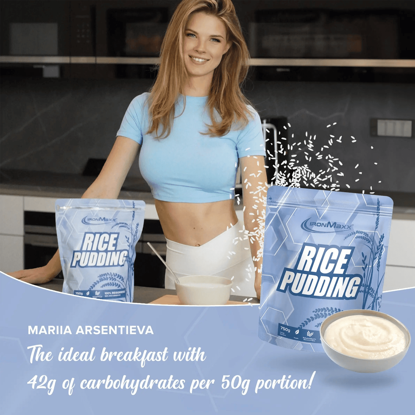 IRONMAXX Rice Pudding | 750g Bag - QIMIA NUTRITION