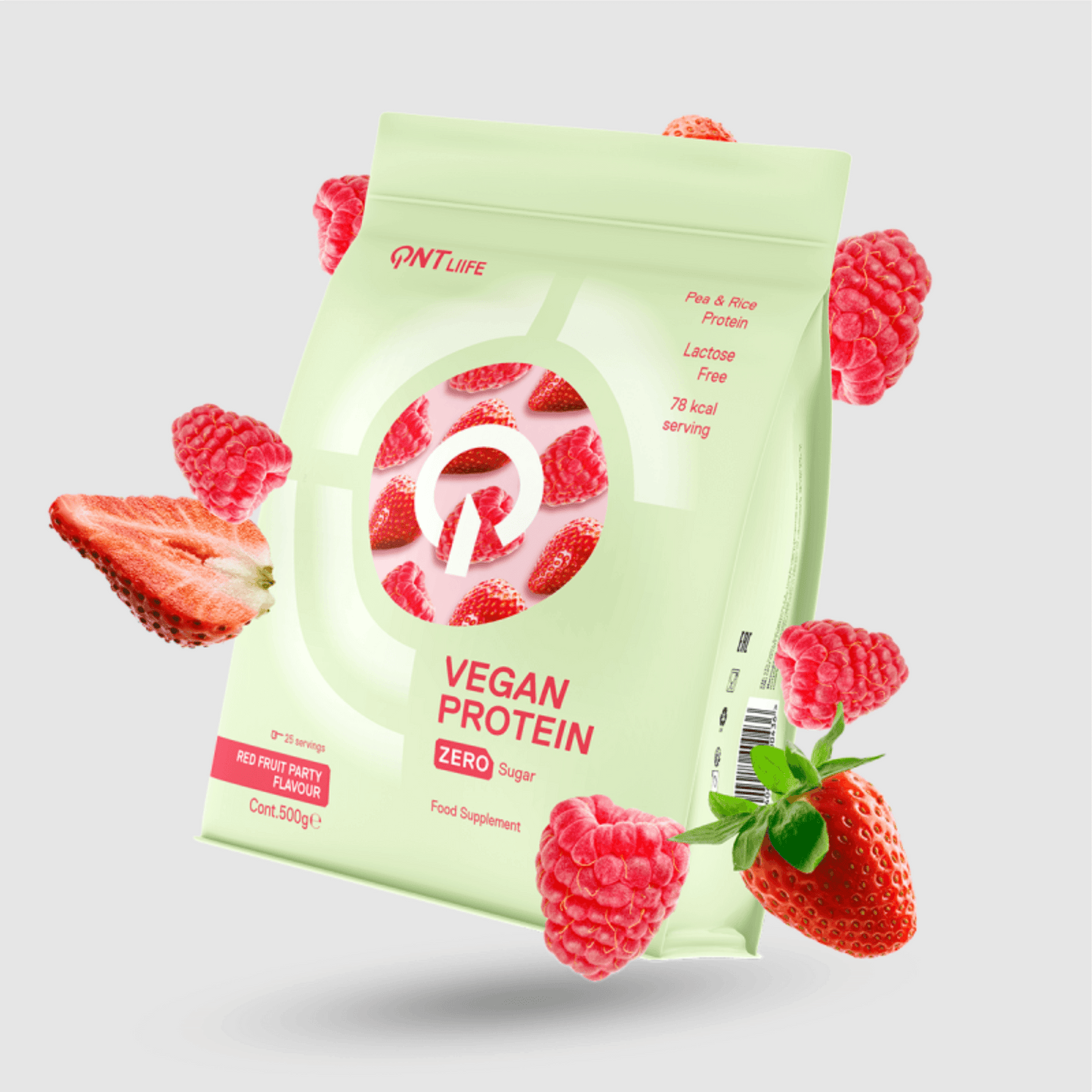 QNT VEGAN PROTEIN | 500g | Multiple Flavors, High Protein, Sugar-Free, Lactose-Free, Gluten-Free - QIMIA NUTRITION