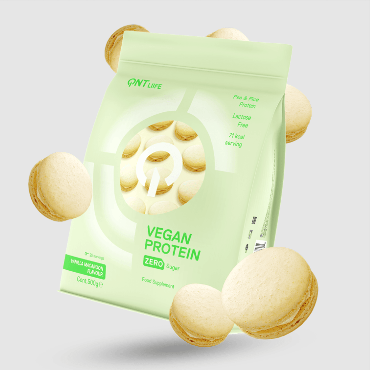 QNT VEGAN PROTEIN | 500g | Multiple Flavors, High Protein, Sugar-Free, Lactose-Free, Gluten-Free - QIMIA NUTRITION