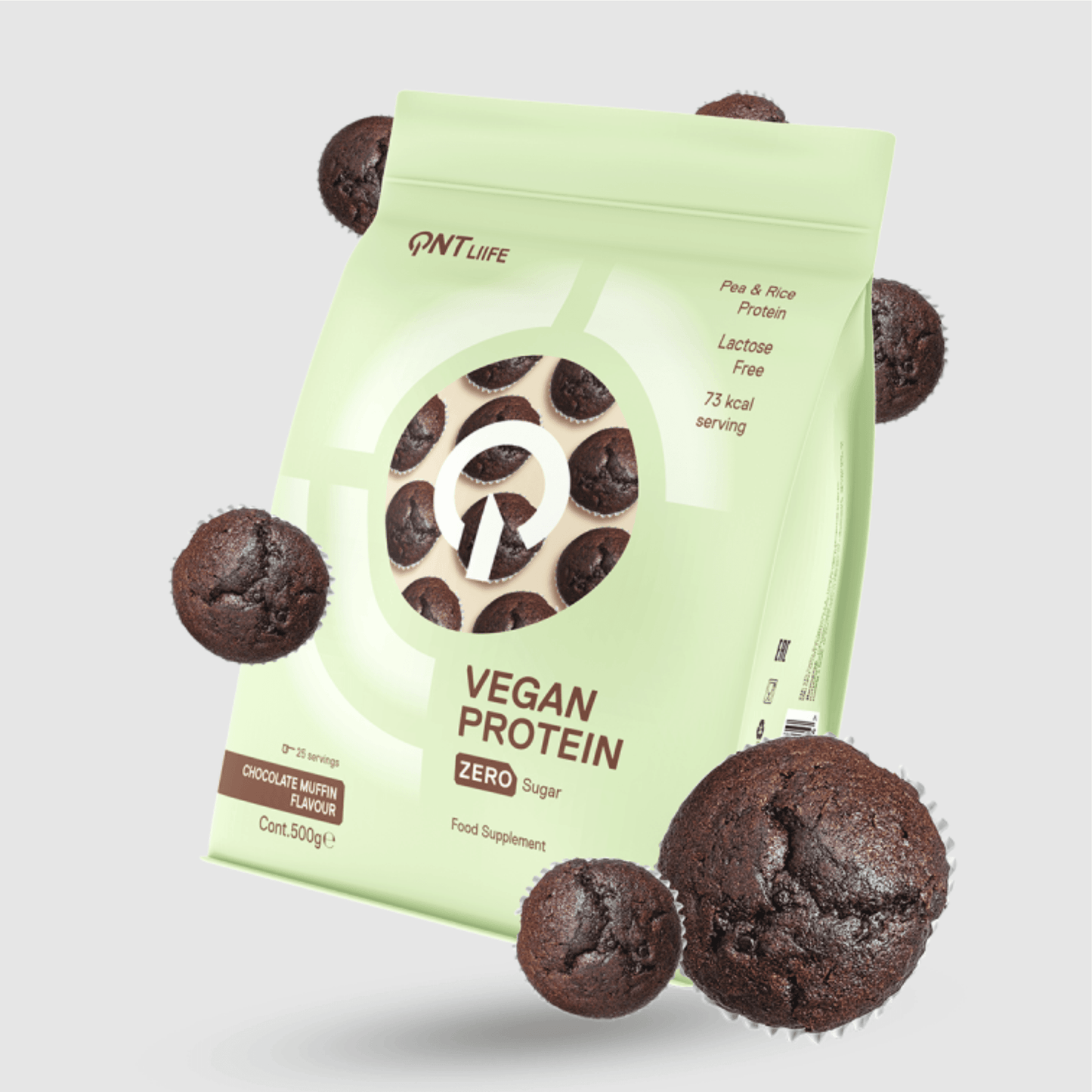 QNT VEGAN PROTEIN | 500g | Multiple Flavors, High Protein, Sugar-Free, Lactose-Free, Gluten-Free - QIMIA NUTRITION