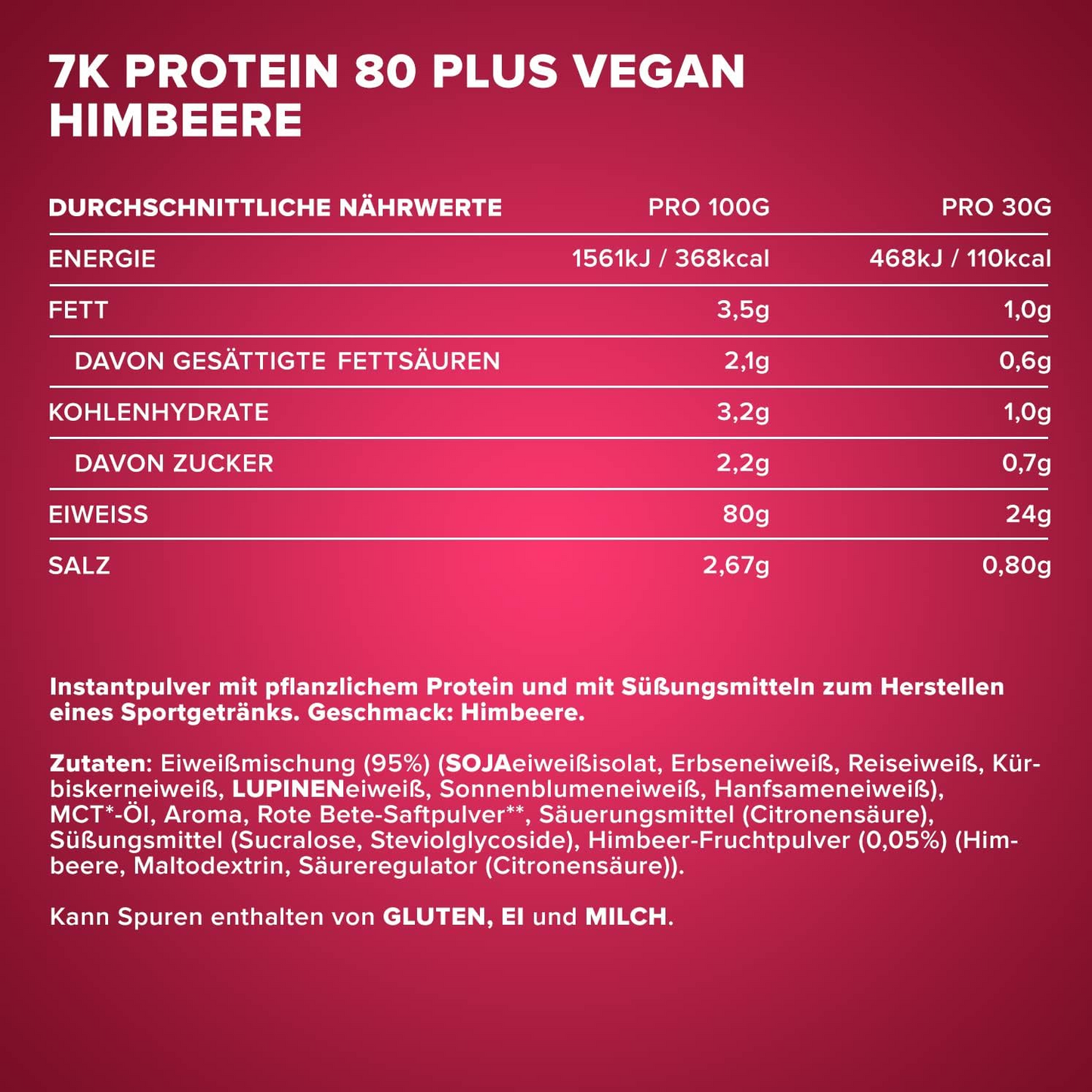 IRONMAXX VEGAN PROTEIN 7K - 80 PLUS | 500g by IRONMAXX - Premium VEGANS available at Qimia Nutrition UAE