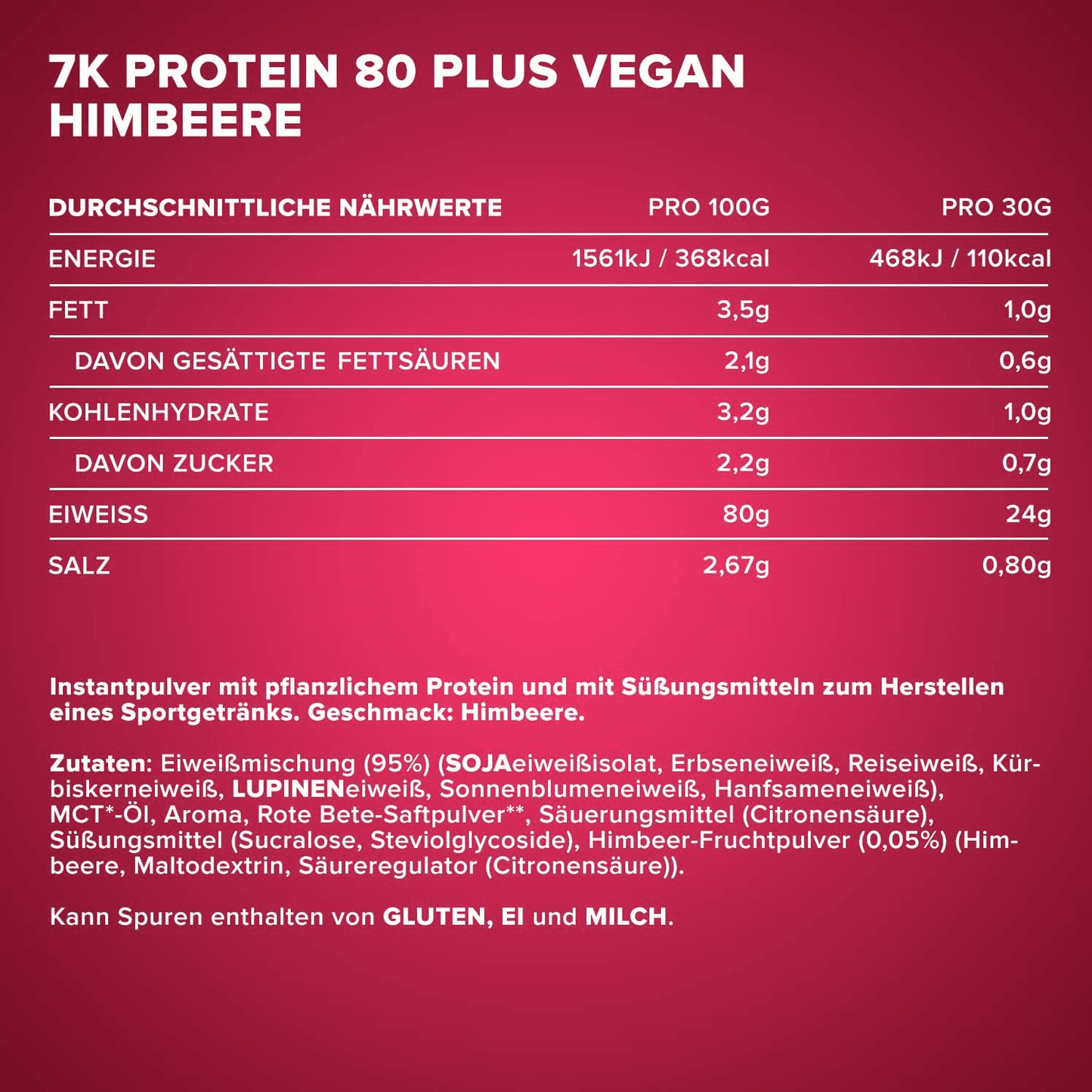 IRONMAXX VEGAN PROTEIN 7K - 80 PLUS | 500g - QIMIA NUTRITION