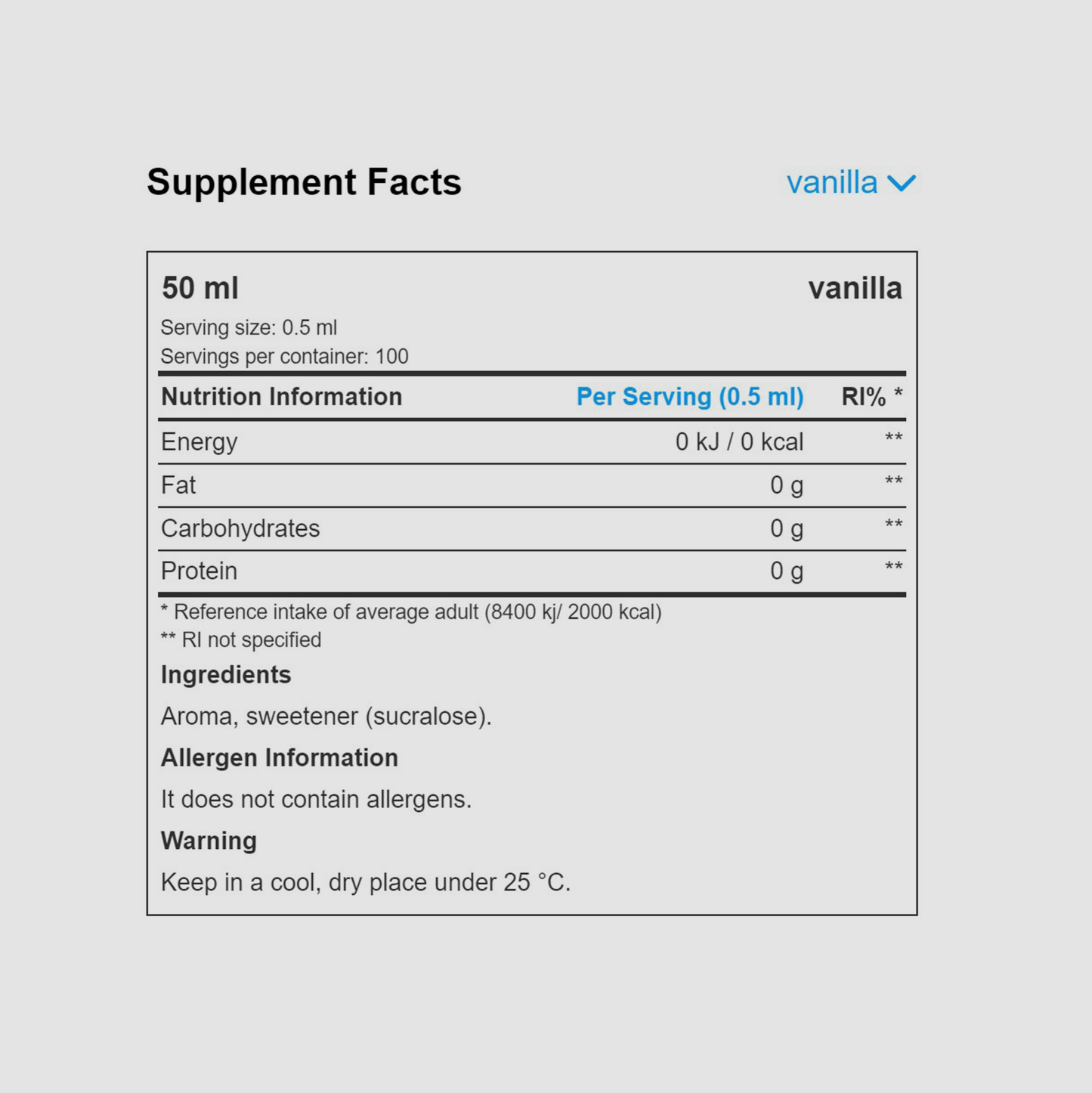 Zero Drops flavoring | 50ml