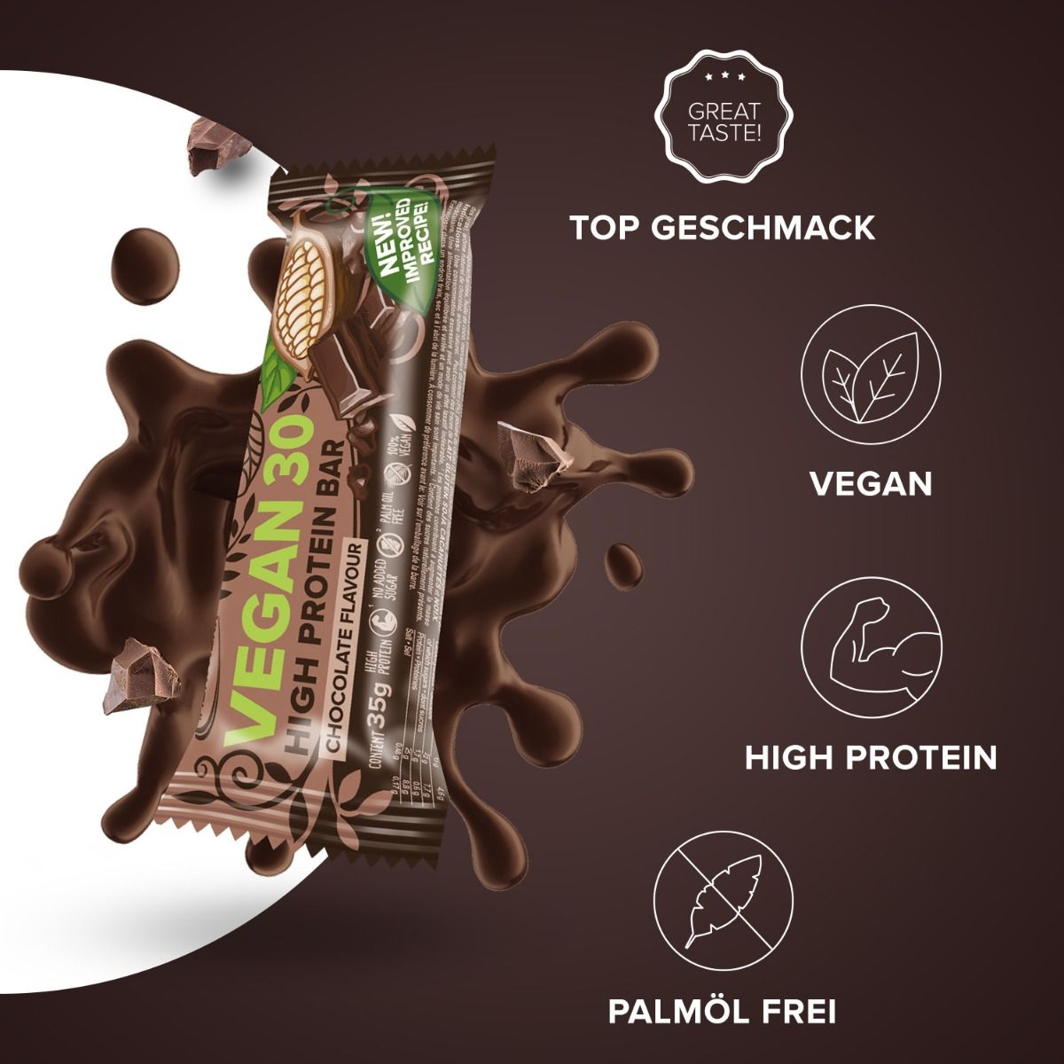 IRONMAXX Vegan 30 - High Protein Bar | 24X35g by IRONMAXX - Premium VEGANS available at Qimia Nutrition UAE