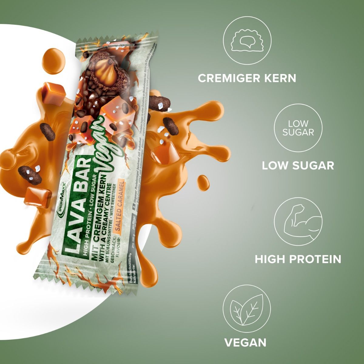 IRONMAXX Vegan Lava Bar Protein Bar | 40g by IRONMAXX - Premium VEGANS available at Qimia Nutrition UAE
