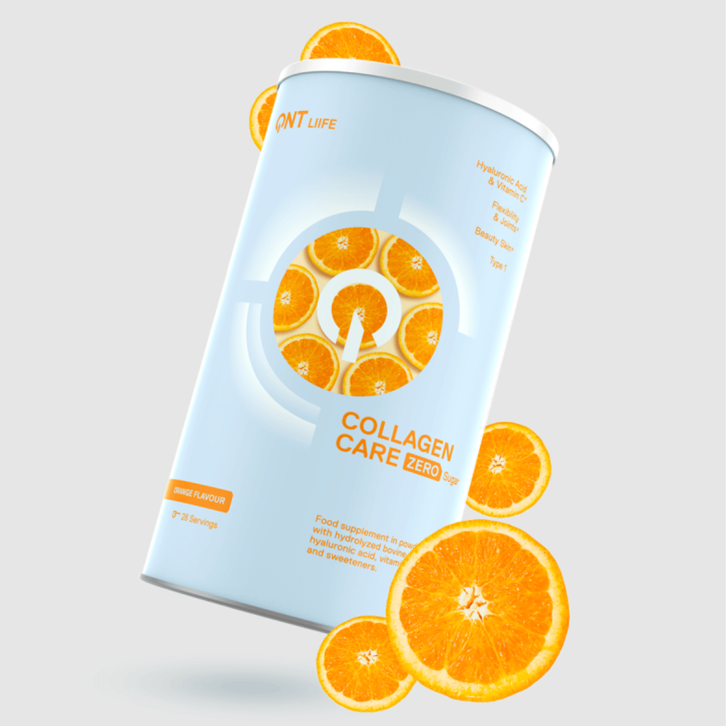 QNT COLLAGEN CARE Powder | 390g | Multiple Flavours, Hydrolysed Collagen, Vit C & Hyaluronic Acid - QIMIA NUTRITION