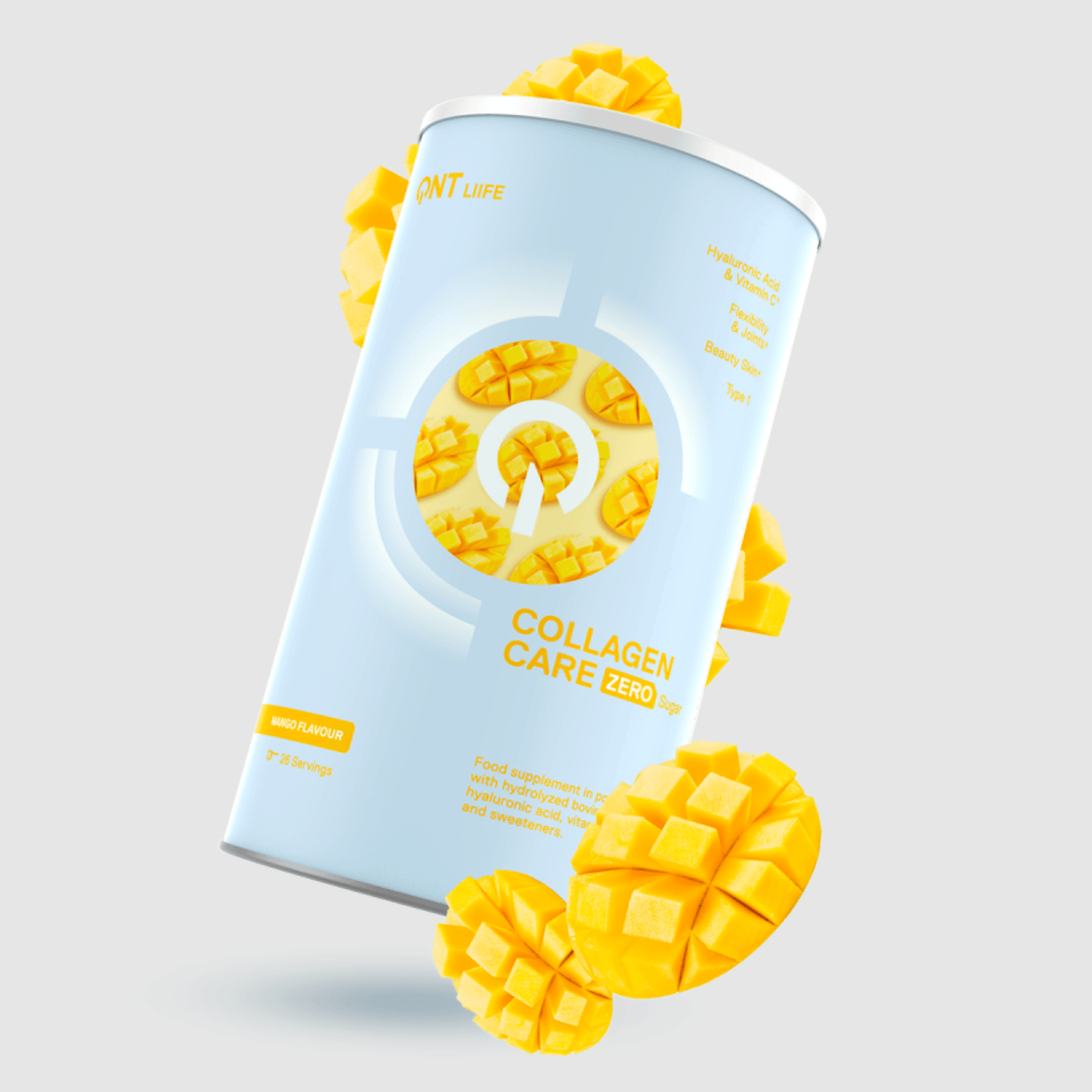 QNT COLLAGEN CARE Powder | 390g | Multiple Flavours, Hydrolysed Collagen, Vit C & Hyaluronic Acid - QIMIA NUTRITION