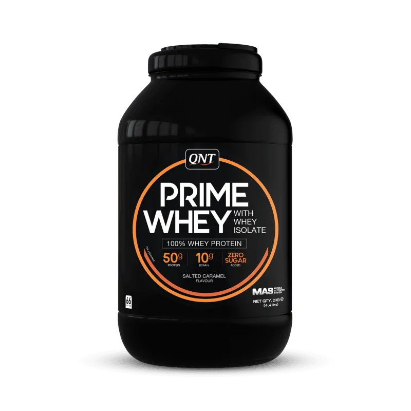 PRIME WHEY PROTEIN Powder | 908g, 84% Protein, Low Sugar, High BCAA - Qimia Nutrition
