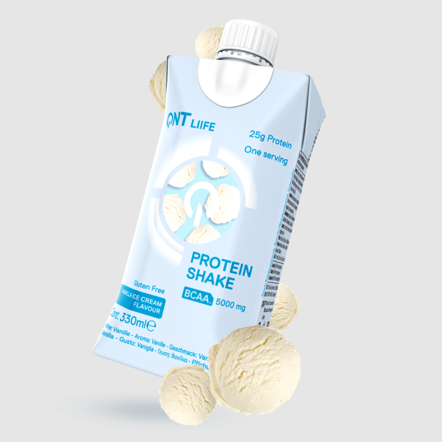 QNT Protein Shake | 12 x 330ml Tetra Pack | Multiple Flavours, 25g Protein, No Added Sugar - QIMIA NUTRITION