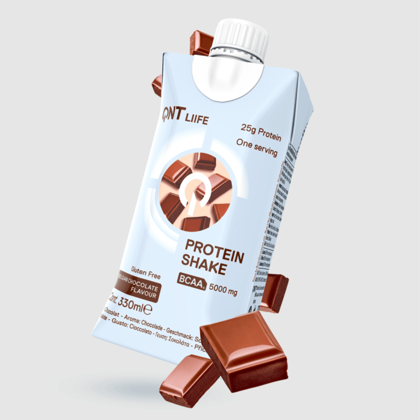 QNT Protein Shake | 12 x 330ml Tetra Pack | Multiple Flavours, 25g Protein, No Added Sugar - QIMIA NUTRITION