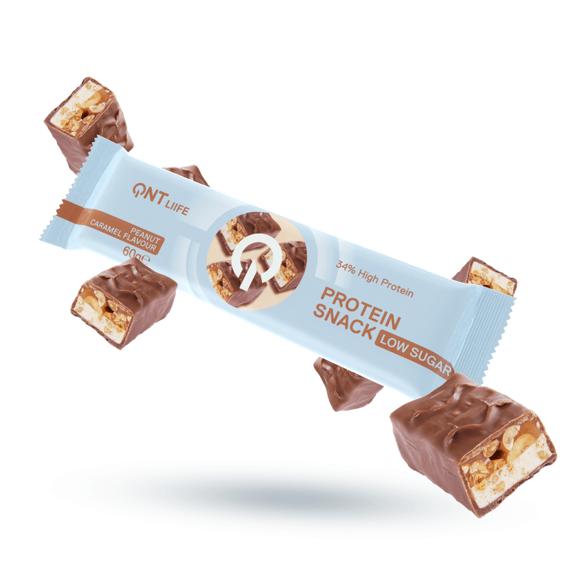 Protein Snack Bar Peanut Caramel 60g | 20g Protein, Low Sugar - QIMIA NUTRITION