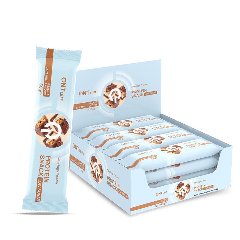 Protein Snack Bar Peanut Caramel 60g | 20g Protein, Low Sugar - QIMIA NUTRITION
