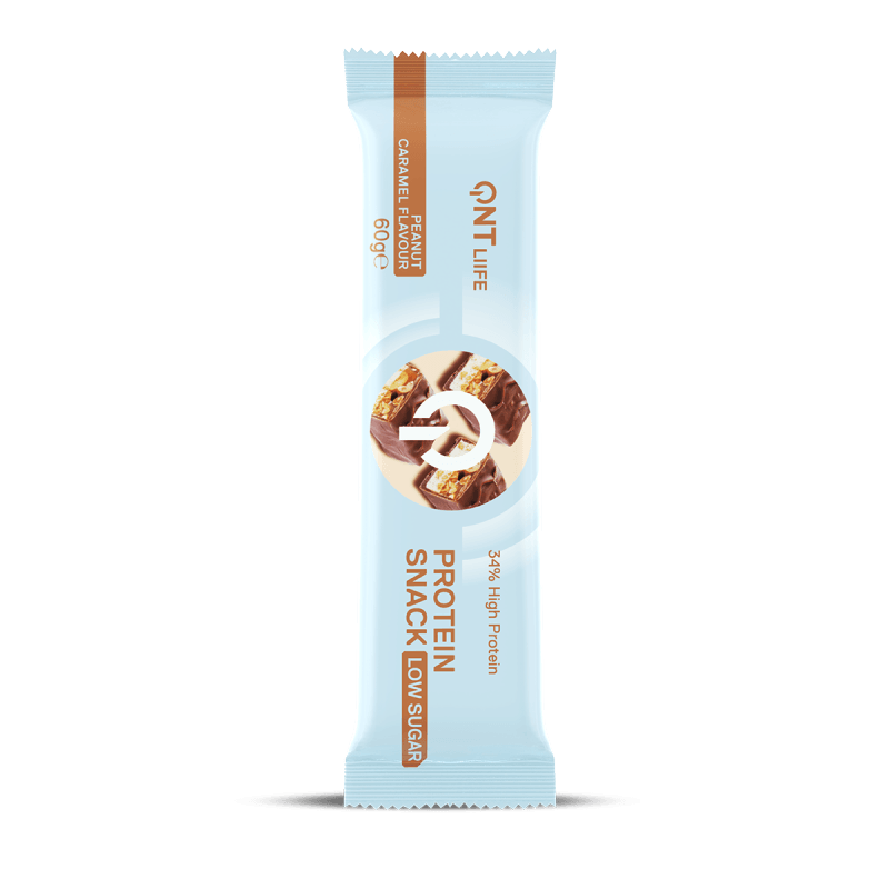 Protein Snack Bar Peanut Caramel 60g | 20g Protein, Low Sugar - QIMIA NUTRITION