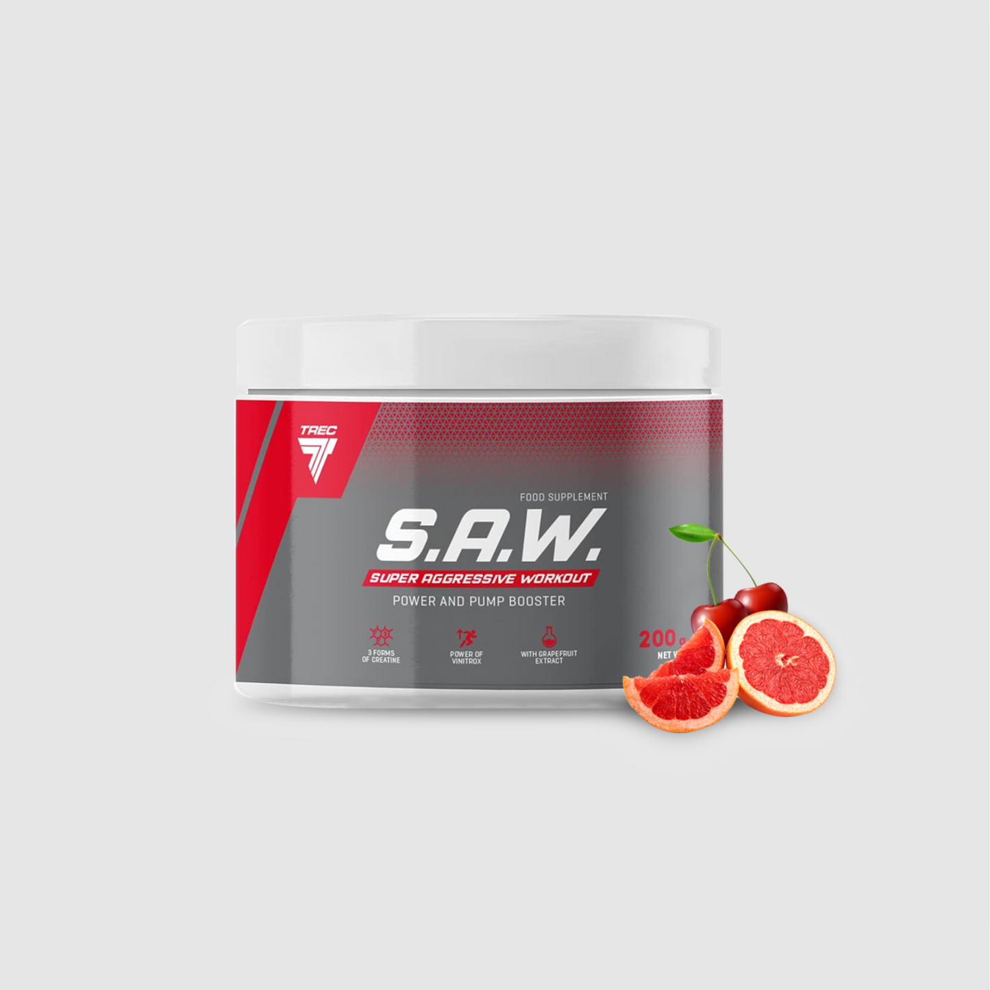 TREC NUTRITION S.A.W. Pre-Workout POWDER | 200g by TREC - Premium ENERGY BOOSTERS available at Qimia Nutrition UAE