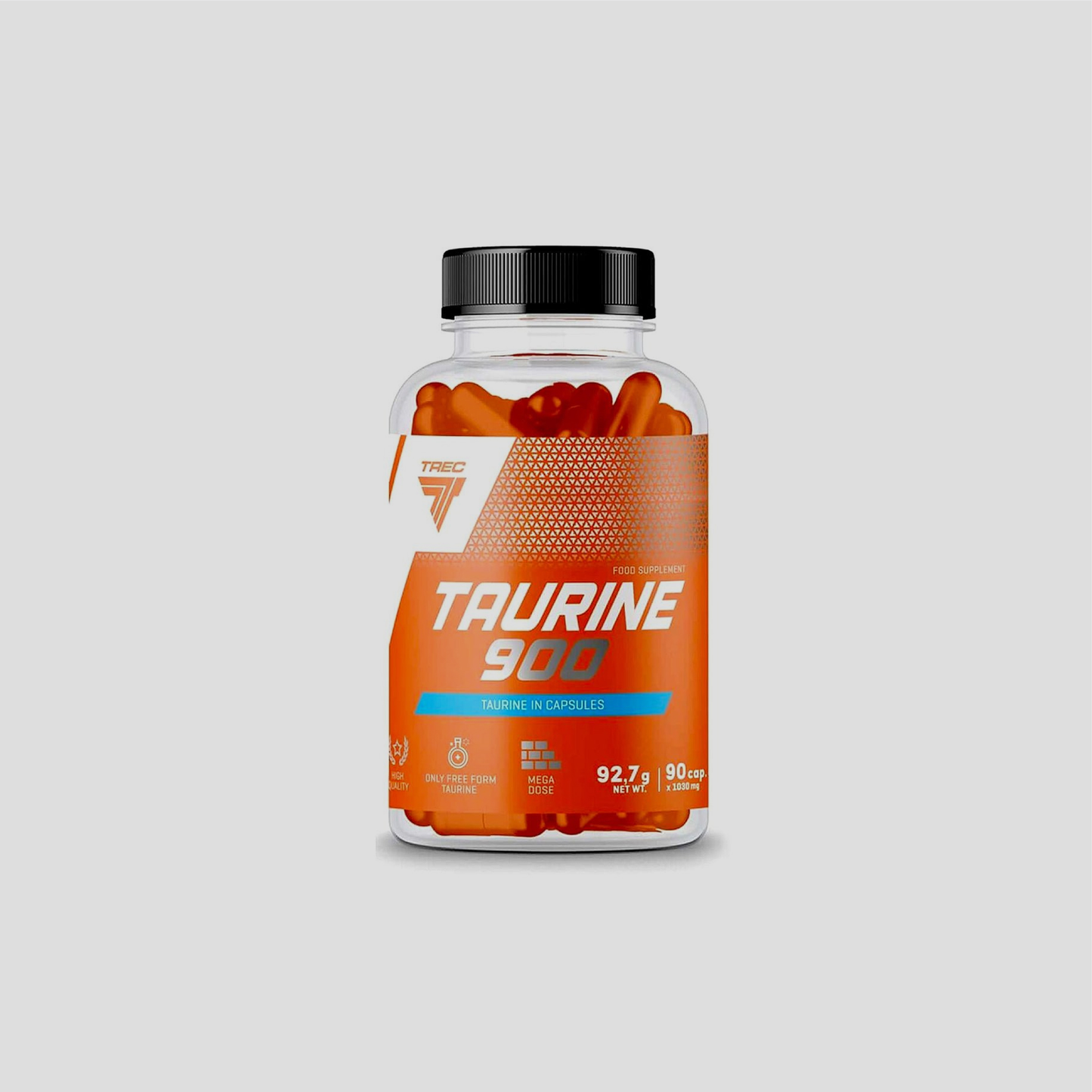 TREC NUTRITION TAURINE 900 | 90 CAPS by TREC - Premium ENERGY BOOSTERS available at Qimia Nutrition UAE