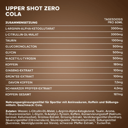 IRONMAXX Upper®Shot Zero | 60 ml - QIMIA NUTRITION