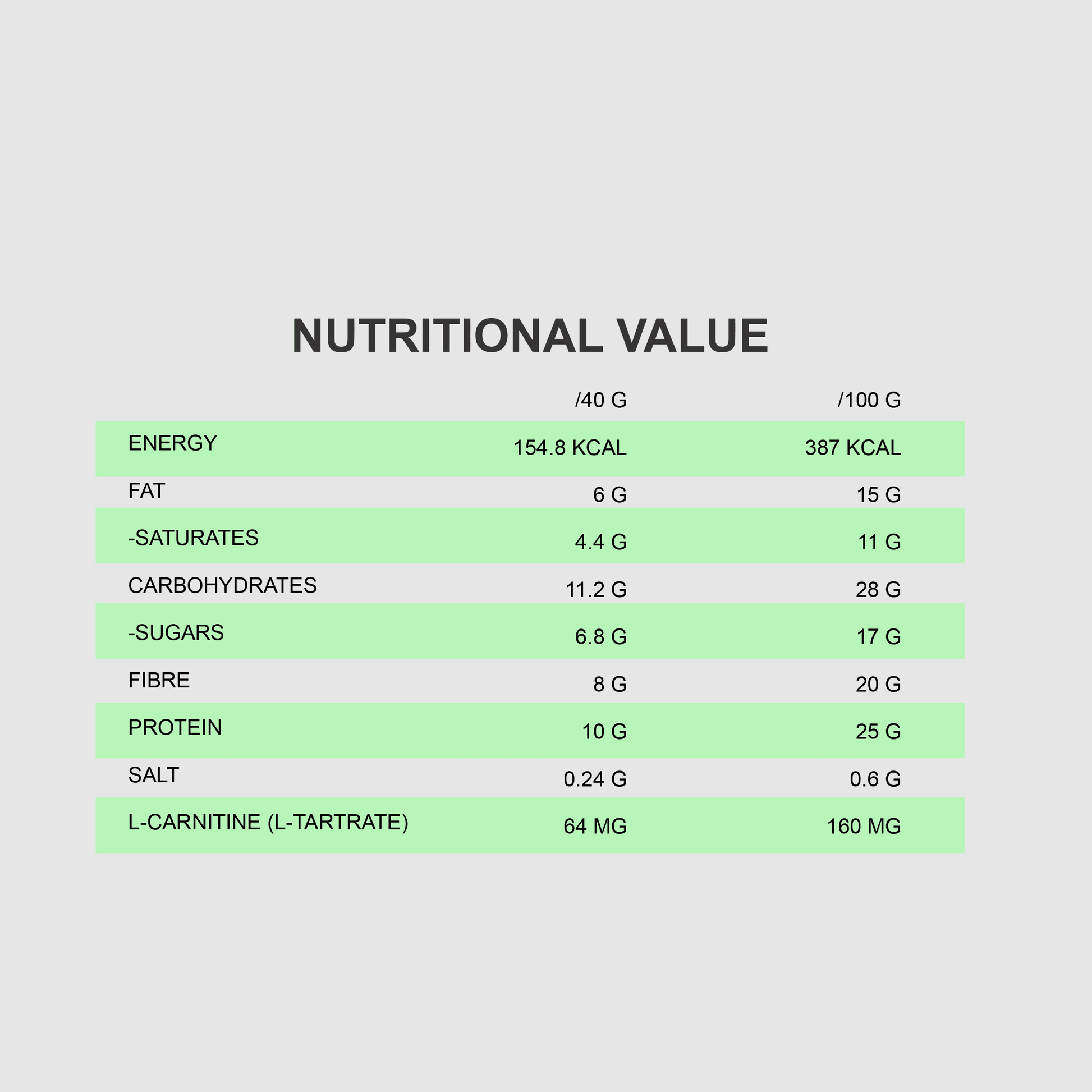 QNT VEGAN PROTEIN BAR WITH L-CARNITINE | 28 X 40 G - QIMIA NUTRITION