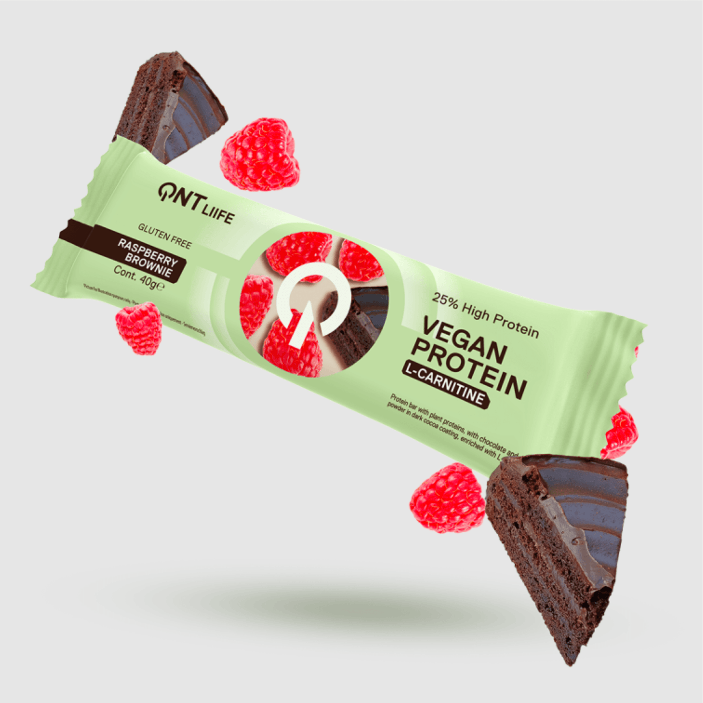 QNT VEGAN PROTEIN BAR WITH L-CARNITINE | 28 X 40 G - QIMIA NUTRITION