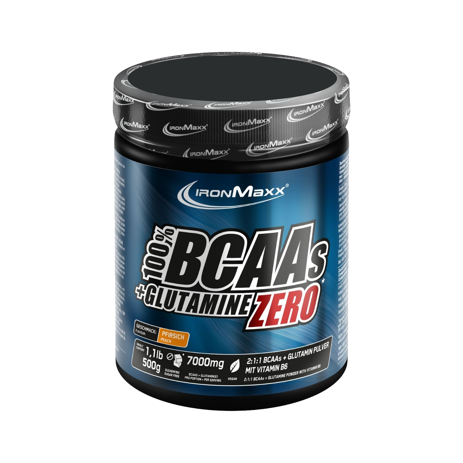 IRONMAXX 100% BCAAs + Glutamine Zero | 500g by IRONMAXX - Premium AMINO ACIDS available at Qimia Nutrition UAE