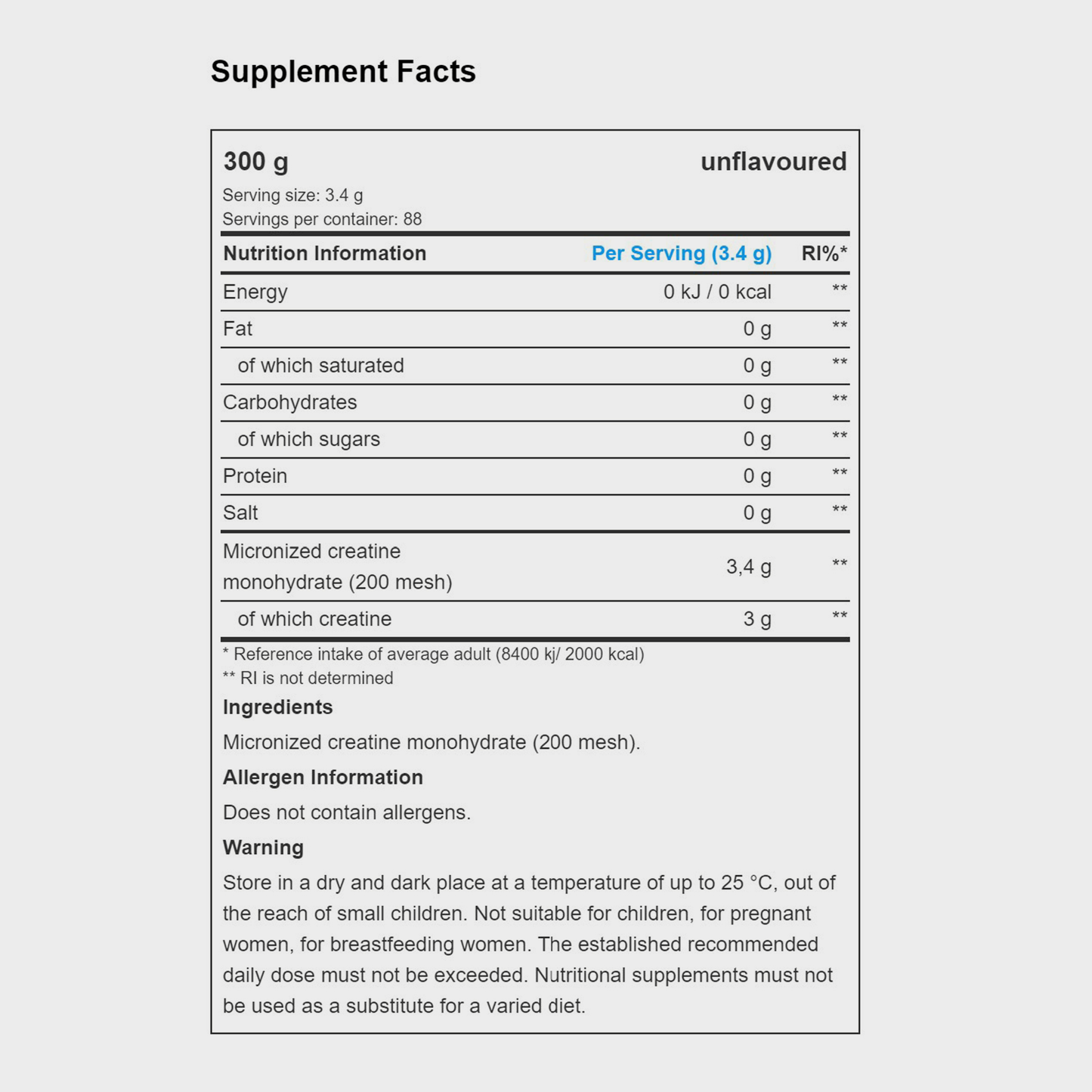 100% Creatine Monohydrate | POWDER