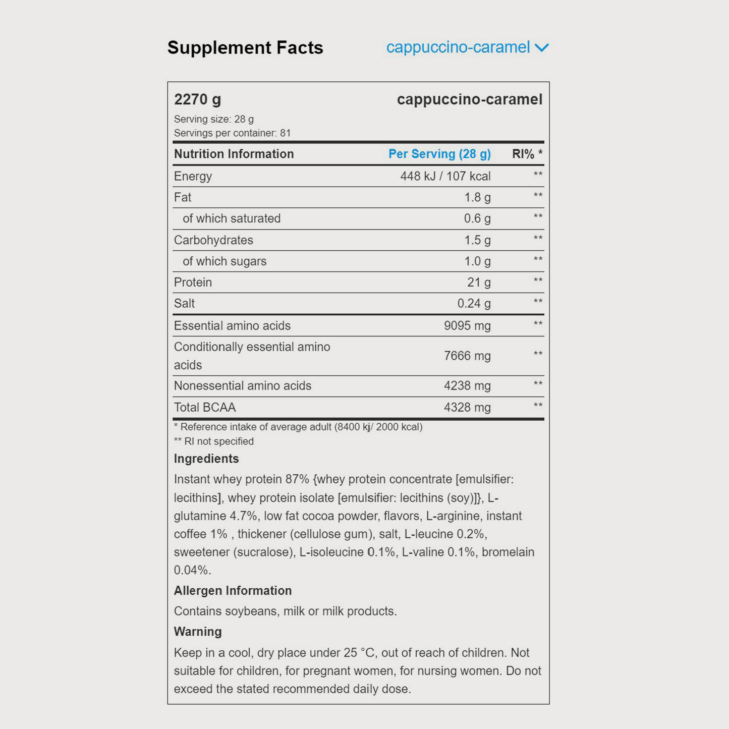 100% Pure Whey | POWDER