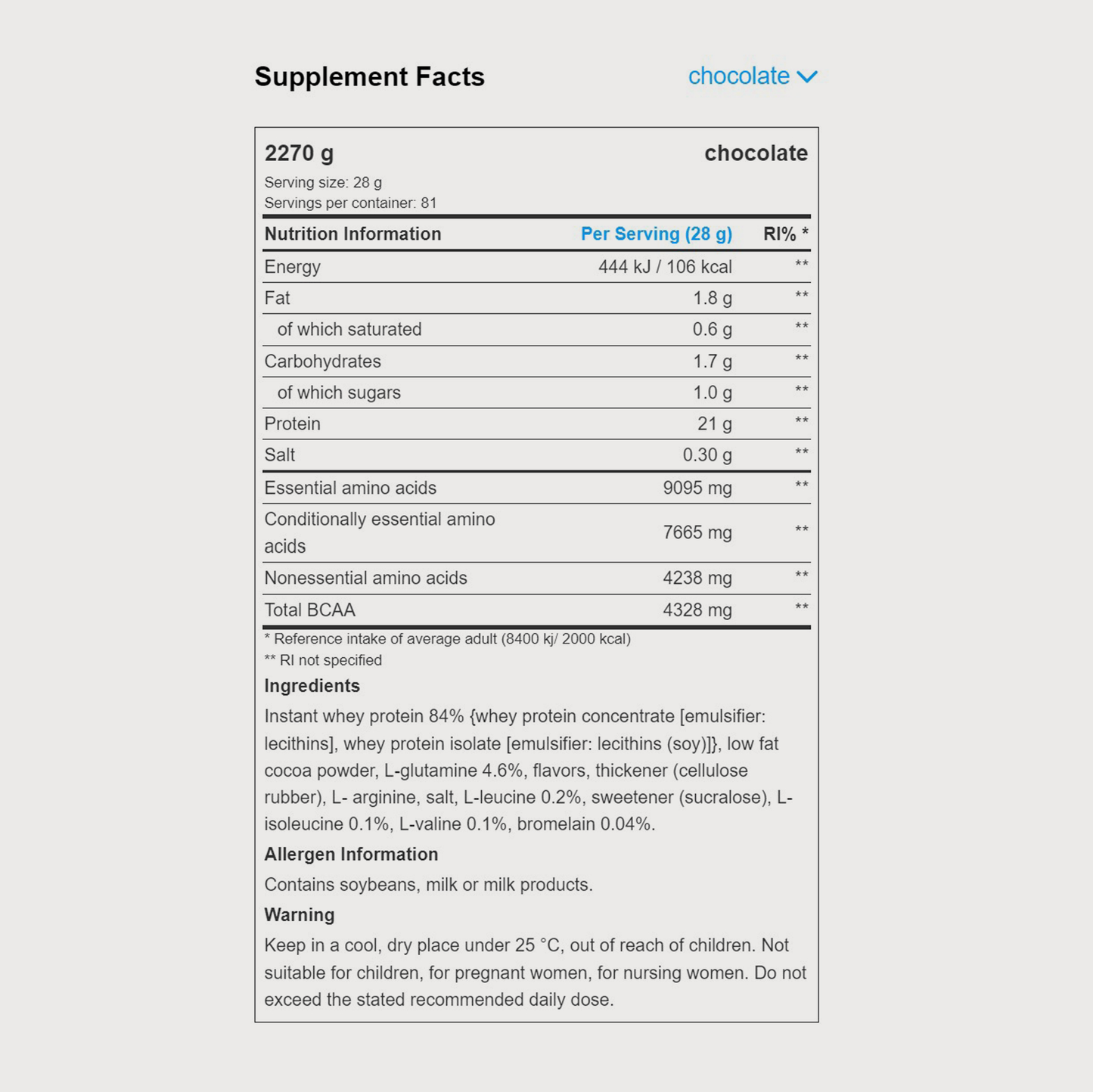 100% Pure Whey | POWDER