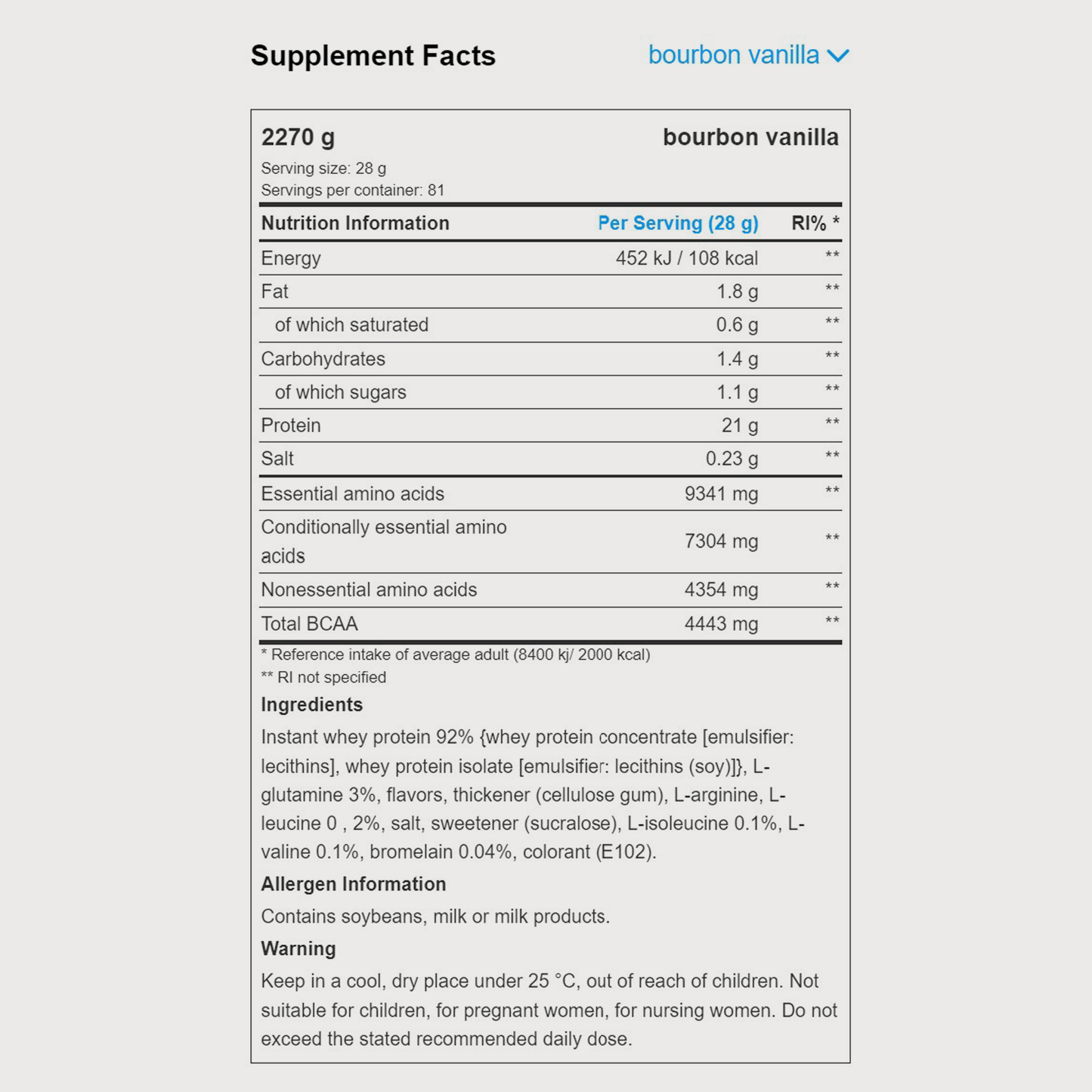 100% Pure Whey | POWDER