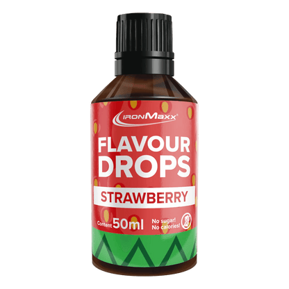 IRONMAXX Flavor Drops | 50ml Bottle | Multiple Flavors, Zero Calorie, Sugar-Free Enhancer - QIMIA NUTRITION