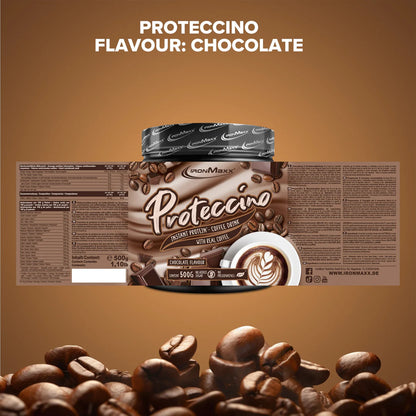 IRONMAXX Proteccino | Protein Coffee with Whey Protein & Real Coffee Extract | 500g | Multiple Flavors Available