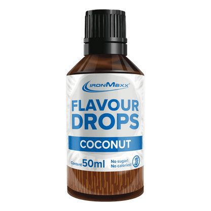 IRONMAXX Flavor Drops | 50ml Bottle | Multiple Flavors, Zero Calorie, Sugar-Free Enhancer - QIMIA NUTRITION