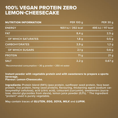 100% VEGAN PROTEIN ZERO | 500g