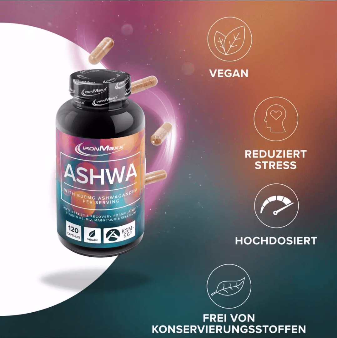 IRONMAXX Ashwagandha KSM-66 | 120 CAPS - QIMIA NUTRITION