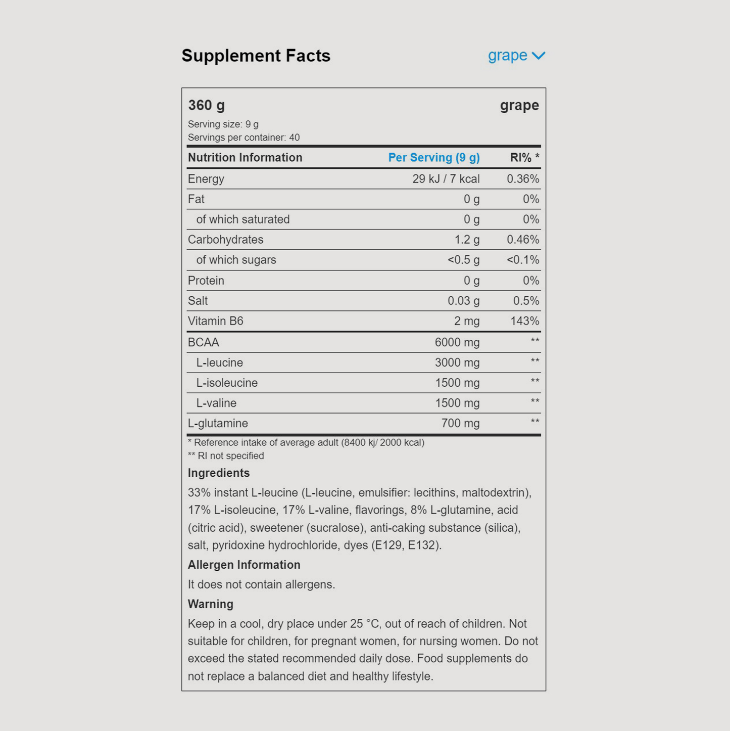 BCAA ZERO | POWDER