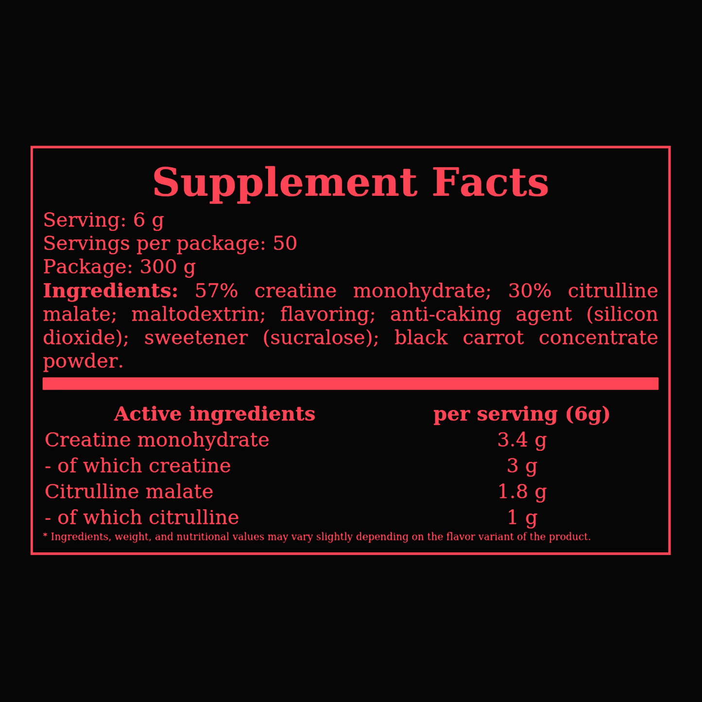BOOGIE CREATINE | 300g - QIMIA NUTRITION