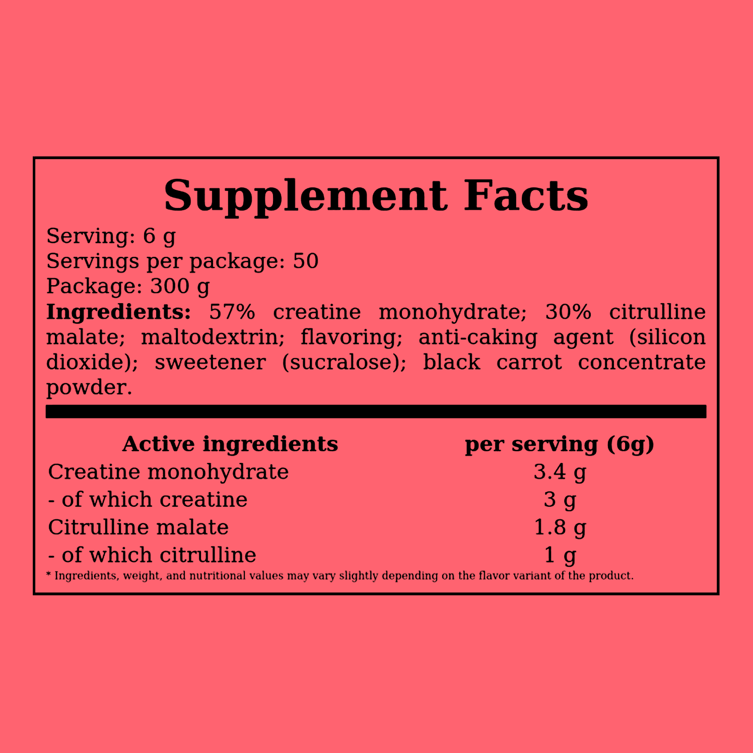 BOOGIE CREATINE | 300g - QIMIA NUTRITION