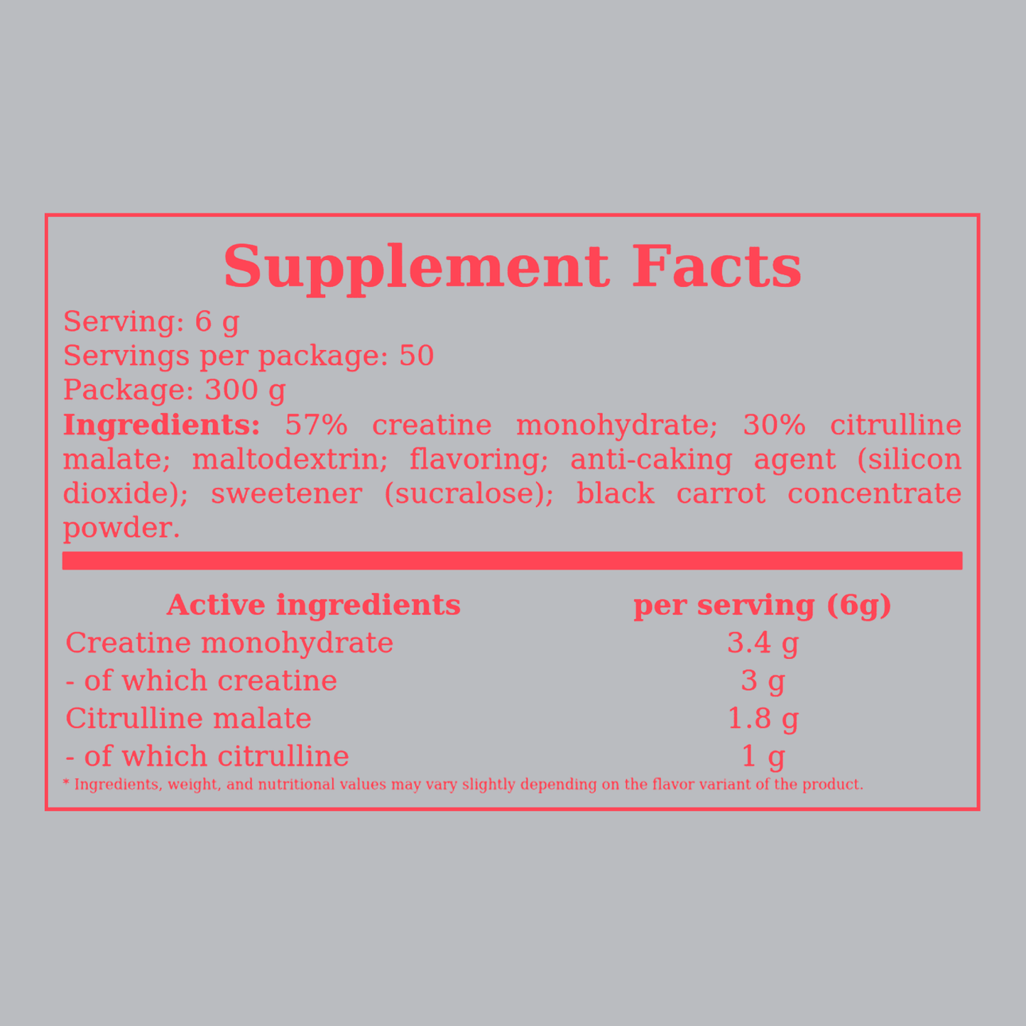 BOOGIE CREATINE | 300g - QIMIA NUTRITION