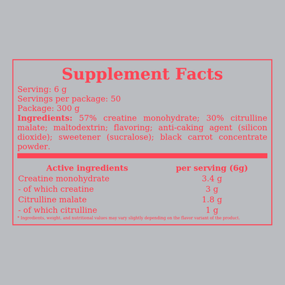 BOOGIE CREATINE | 300g - QIMIA NUTRITION