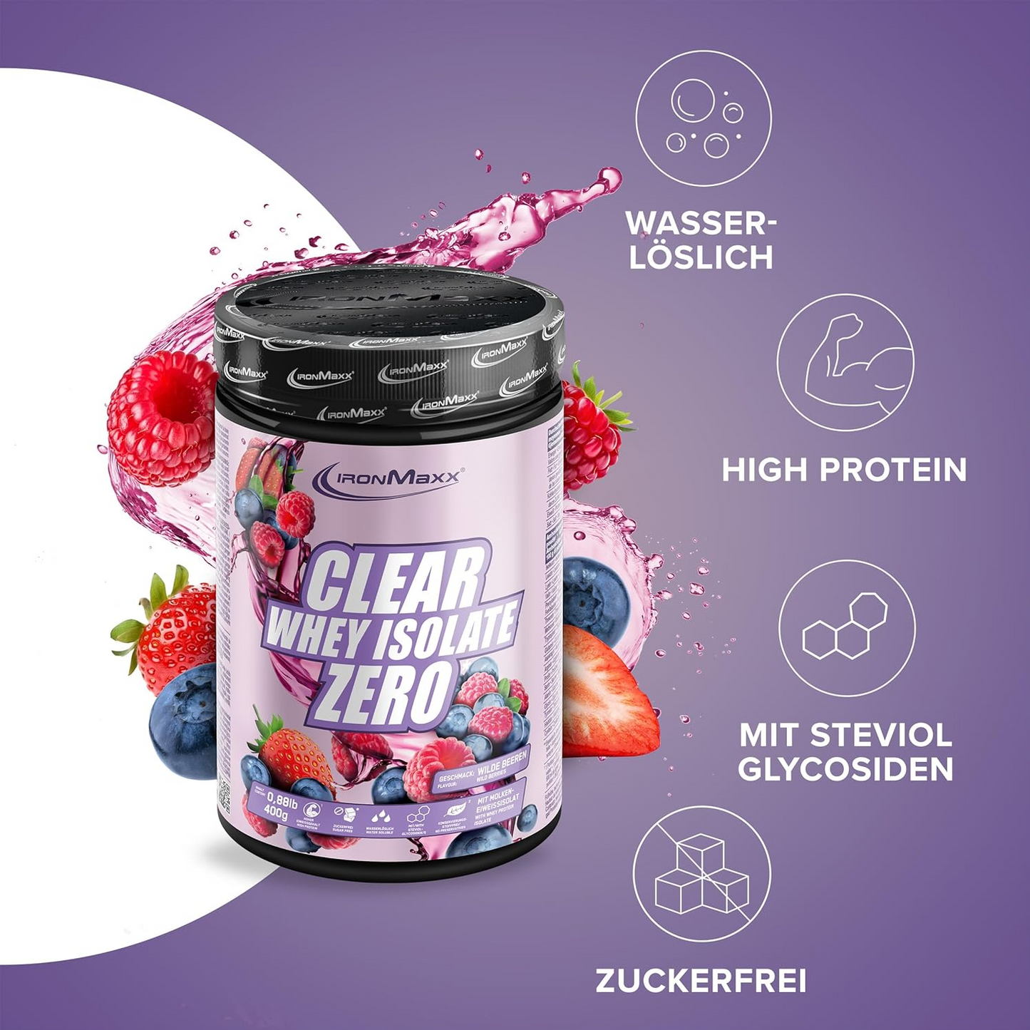 IRONMAXX CLEAR 100% WHEY ISOLATE ZERO | 400g by IRONMAXX - Premium PROTEINS available at Qimia Nutrition UAE
