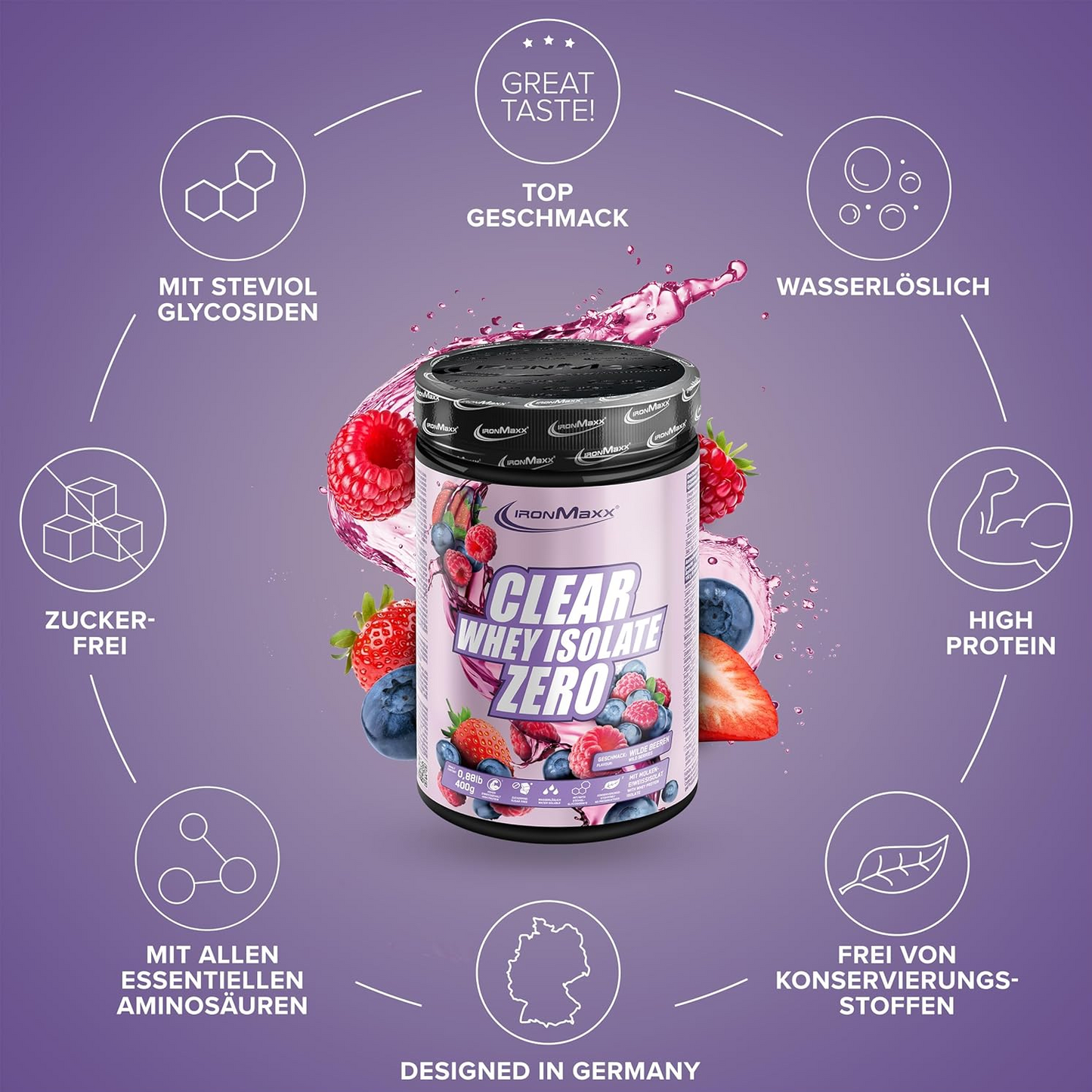 IRONMAXX CLEAR 100% WHEY ISOLATE ZERO | 400g by IRONMAXX - Premium PROTEINS available at Qimia Nutrition UAE