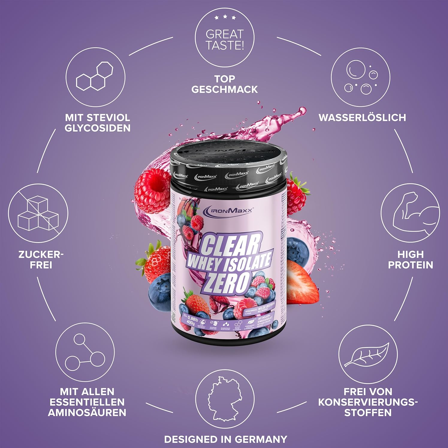 IRONMAXX CLEAR 100% WHEY ISOLATE ZERO | 400g by IRONMAXX - Premium PROTEINS available at Qimia Nutrition UAE