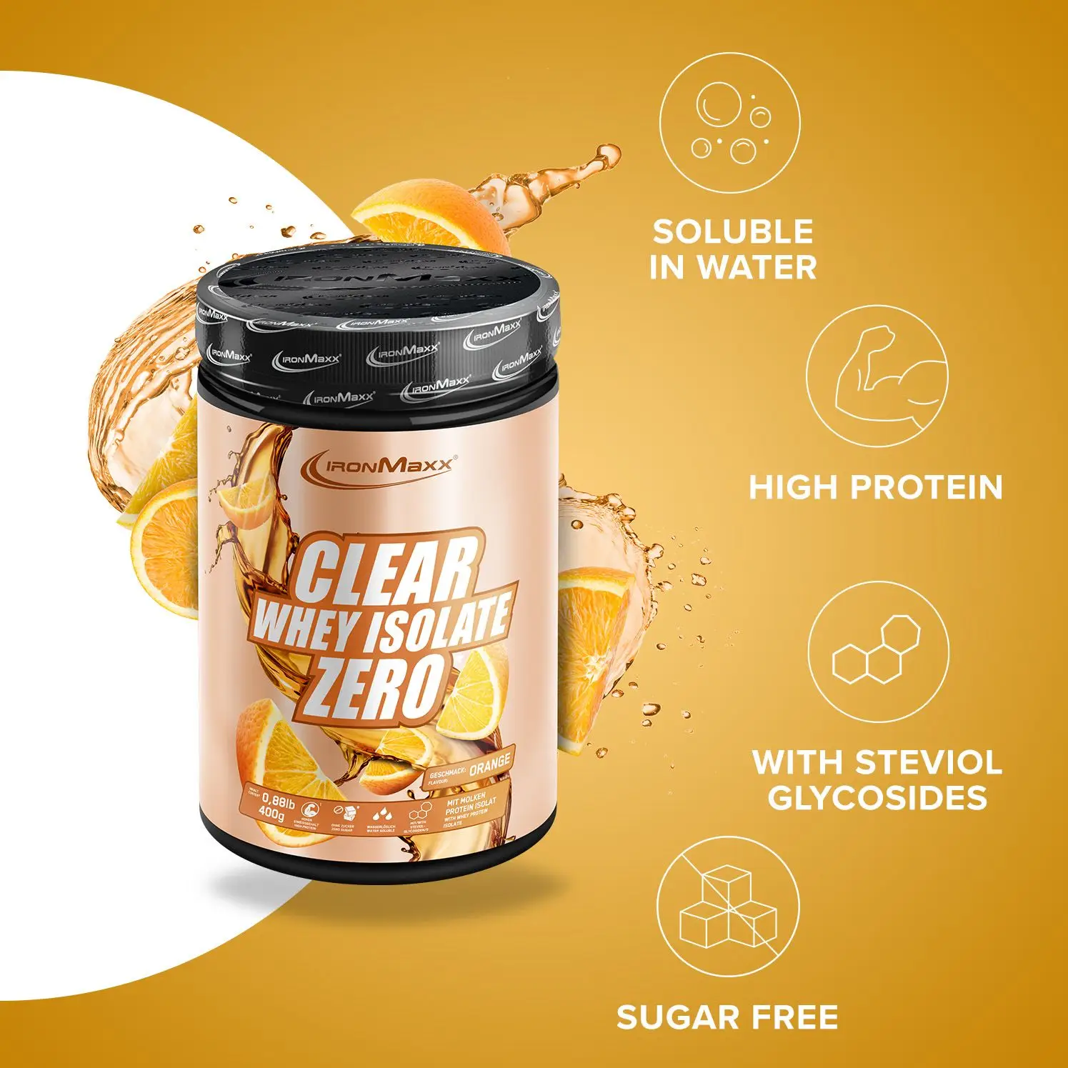 IRONMAXX CLEAR 100% WHEY ISOLATE ZERO | 400g by IRONMAXX - Premium PROTEINS available at Qimia Nutrition UAE