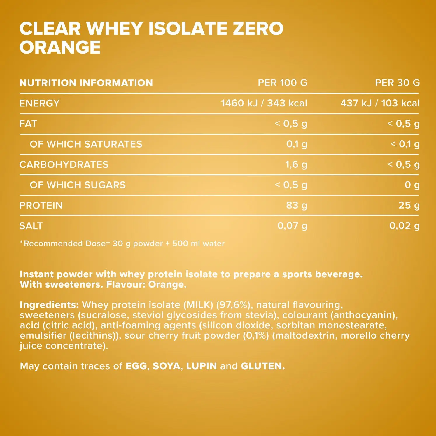 IRONMAXX CLEAR 100% WHEY ISOLATE ZERO | 400g by IRONMAXX - Premium PROTEINS available at Qimia Nutrition UAE