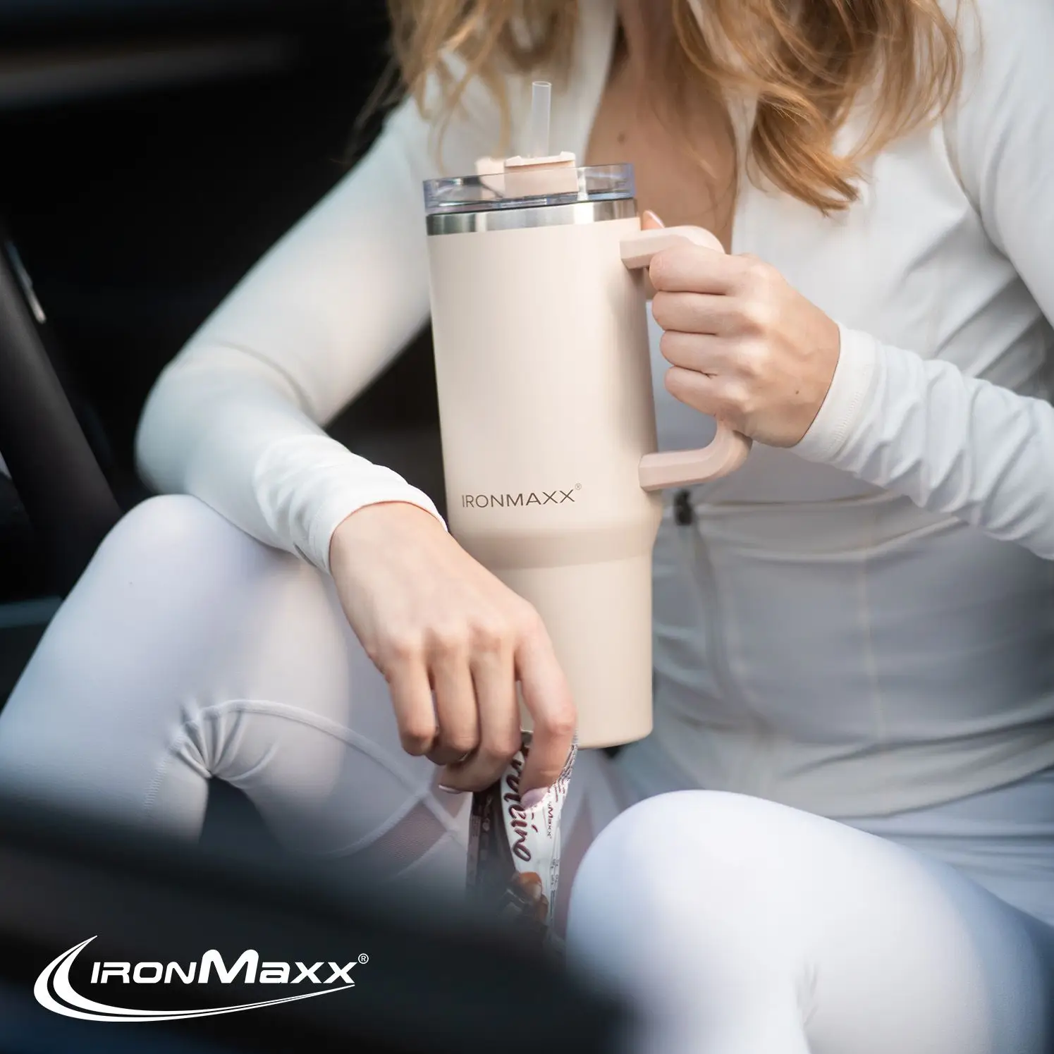 IRONMAXX CUP WITH HANDLE | 1.2L by IRONMAXX - Premium ACCESSORY available at Qimia Nutrition UAE