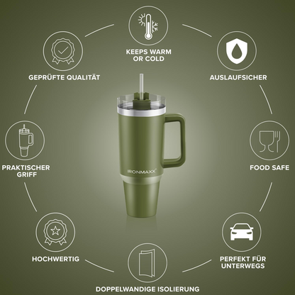 IRONMAXX CUP WITH HANDLE | 1.2L by IRONMAXX - Premium ACCESSORY available at Qimia Nutrition UAE