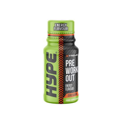HYPE Xtreme Pre-Workout Shots | 12 x 60ml | Multiple Flavours, Intense Energy & Focus Drink - QIMIA NUTRITION