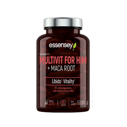 ESSENSEY MULTIVIT FOR HIM + MACA ROOT | 90cap by TREC - Premium VITAMINS available at Qimia Nutrition UAE