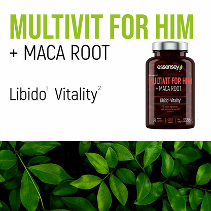 ESSENSEY MULTIVIT FOR HIM + MACA ROOT | 90cap by TREC - Premium VITAMINS available at Qimia Nutrition UAE