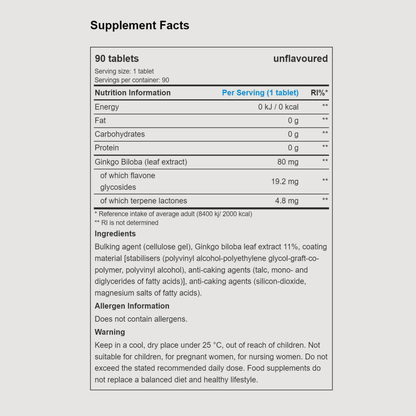 Ginkgo Biloba | tablets